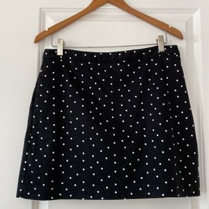 IZOD Perform X Black w White Polka Dots Skort w Pocket with MEASUREMENTS! Sz 6